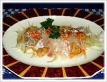 鯛の刺身中華風サラダ